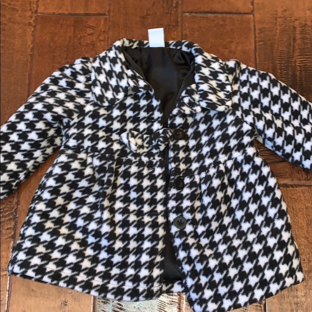 Fleece houndstooth jacket